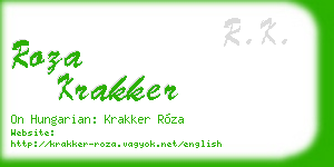 roza krakker business card