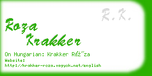 roza krakker business card
